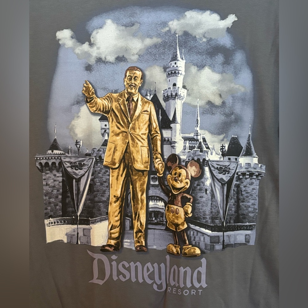 Disneyland Resort Walt Disney and Mickey Gray Graphic T-Shirt Size Small - Picture 3 of 6
